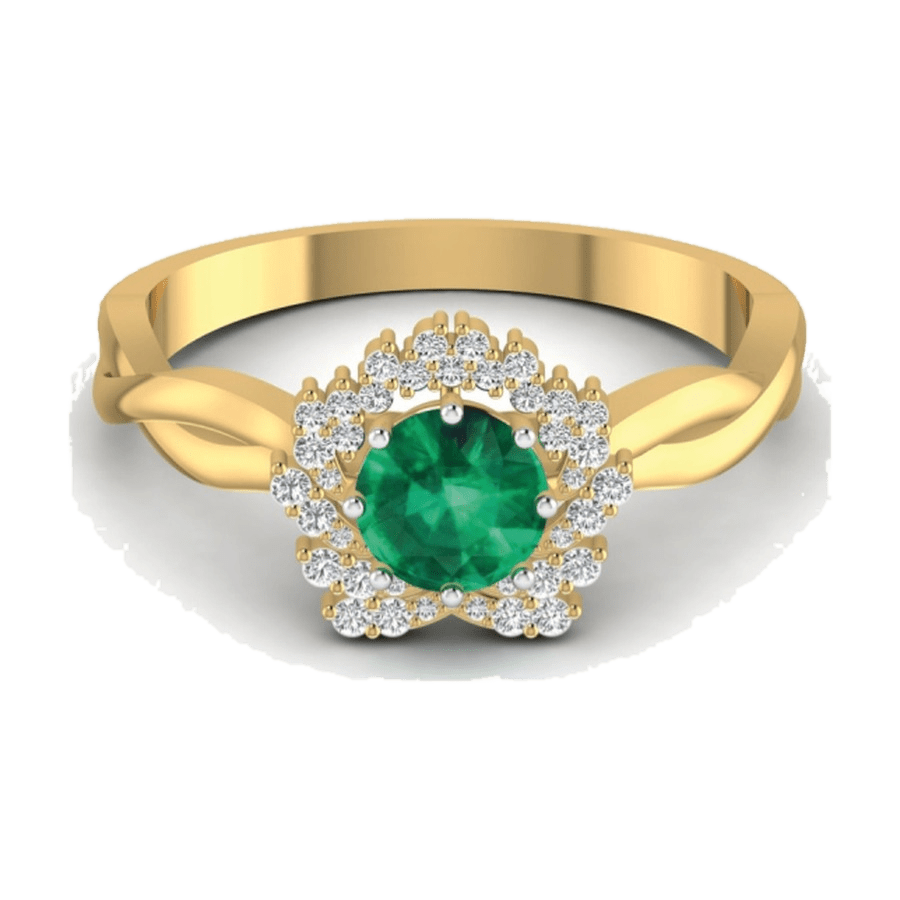 Emerald Solitaire Cocktail Ring
