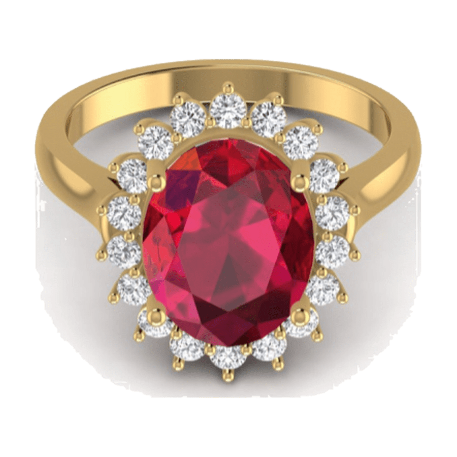 Ruby Halo Cocktail Ring