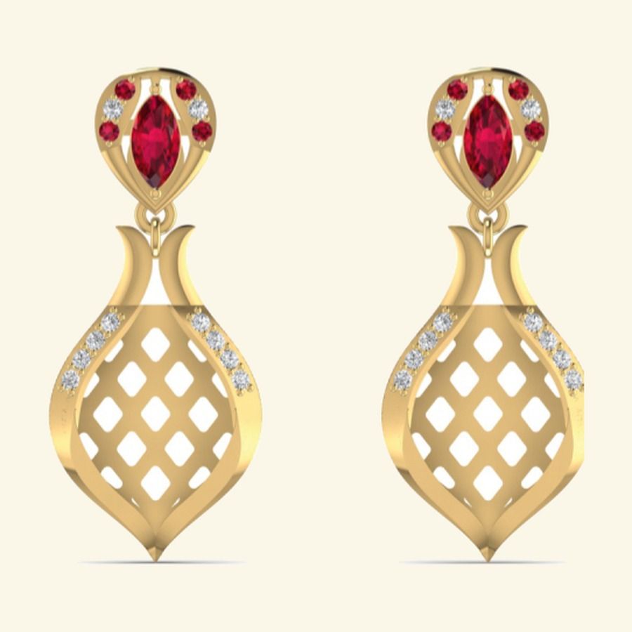 Round emerald halo earrings with pavé bordered crown and slim posts. — 6.34 GM gold