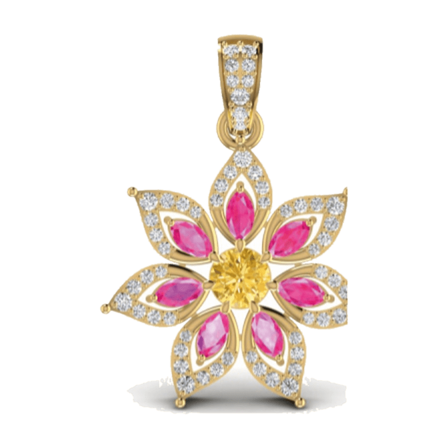 Multi-Stone Floral Statement Ring