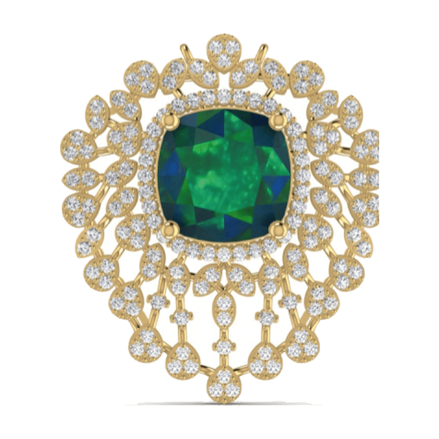Mega Cocktail Emerald Pendant