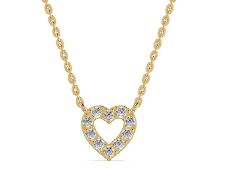 Heart Pavé Halo Pendant