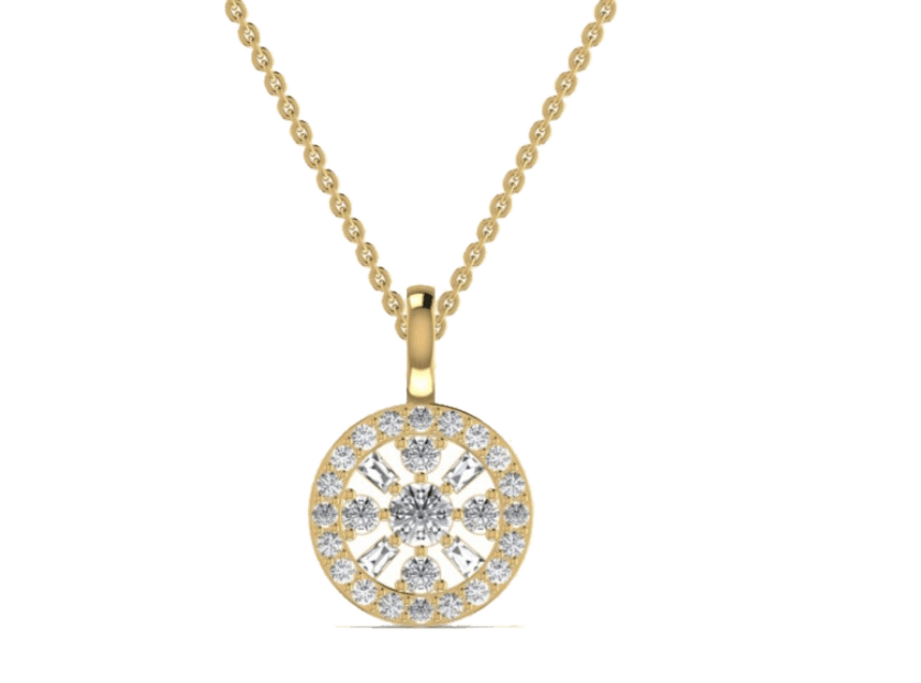 Round Halo Pendant — Classic