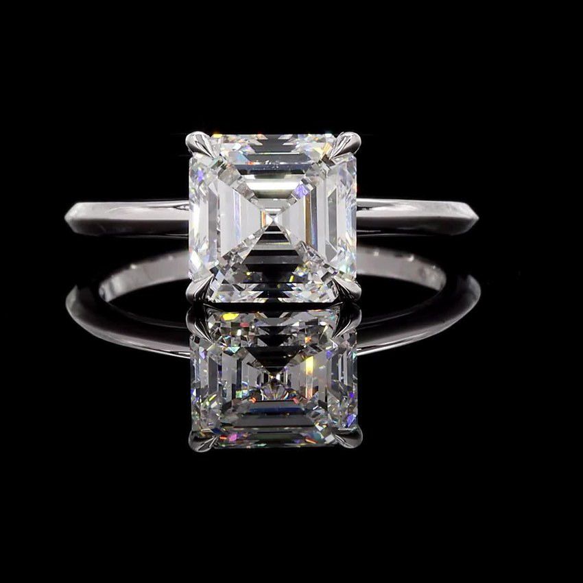Asscher 3.00ct Solitaire