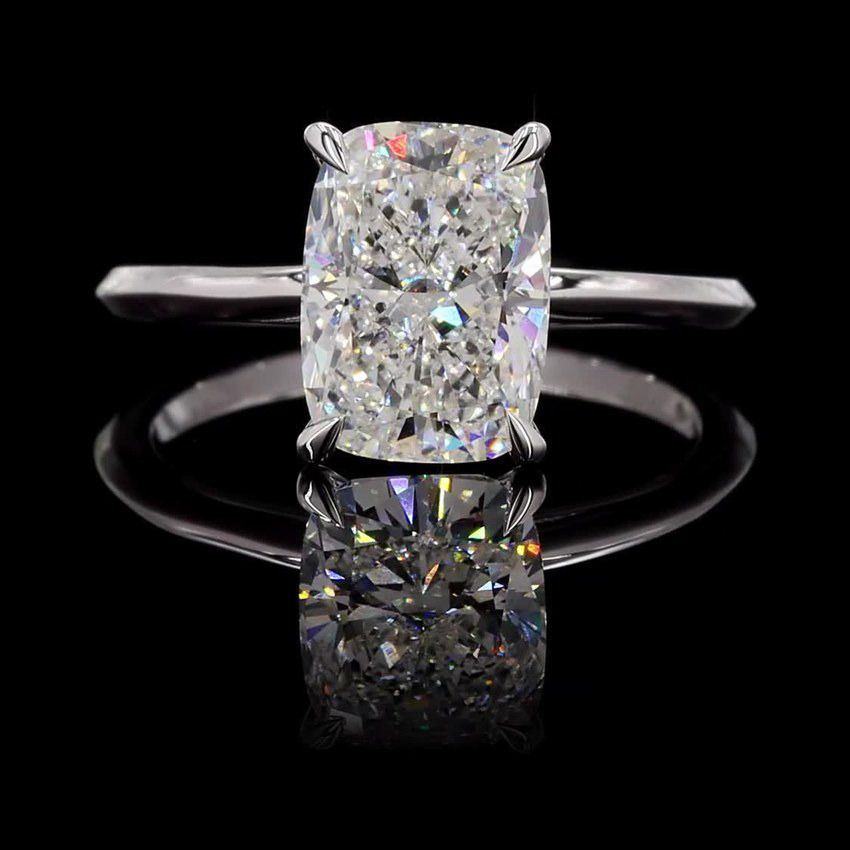 Long Cushion 3.00ct Solitaire