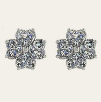 E0198HR400 lab-grown diamond earring, 14KT