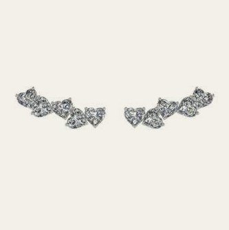 E0205HR200 lab-grown diamond earring, 14KT