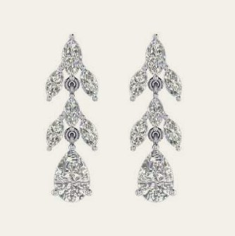 E0209MX180 lab-grown diamond earring, 14KT