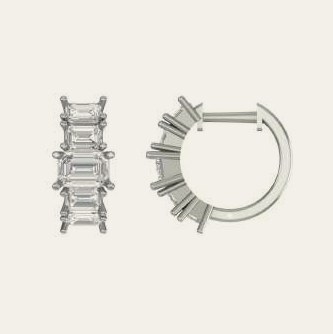 E0216EM300 lab-grown diamond earring, 14KT