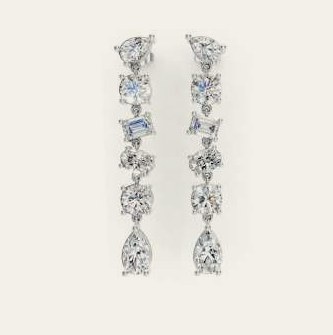 E0217MX620 lab-grown diamond earring, 14KT