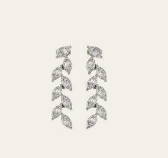 E0218MQ240 lab-grown diamond earring, 14KT