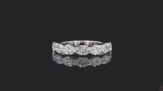 LBD907-OV200 lab-grown diamond band, 14KT