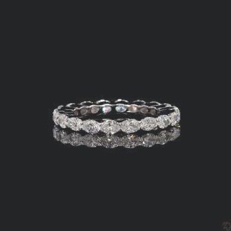 LBD908-OV200 lab-grown diamond band, 14KT