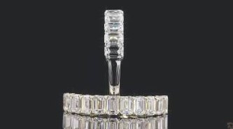 LBD921-EM200 lab-grown diamond band, 14KT