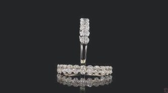 LBD921-OV100 lab-grown diamond band, 14KT
