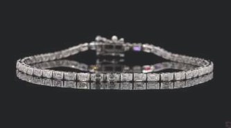 LBR916-EM500 lab-grown diamond tennis bracelet, 14KT