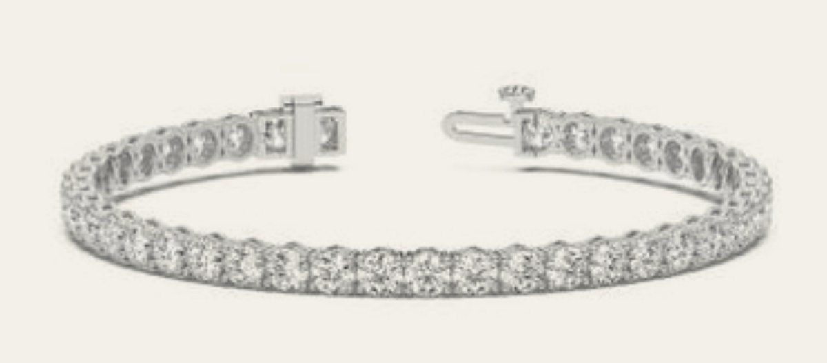 LBR954-RD200 lab-grown diamond tennis bracelet, 14KT