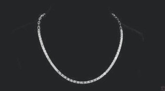 LNK926-EM1500 lab-grown diamond tennis chain, 14KT