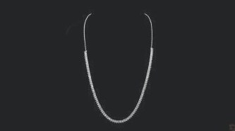 LNK927-PE500 lab-grown diamond tennis chain, 14KT White