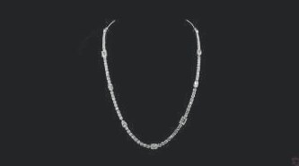 LNK930 lab-grown diamond tennis chain, 14KT