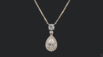 LNK943-Y lab-grown diamond pendant, 14KT Yellow
