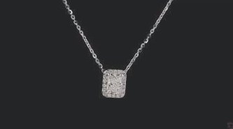 LNK974-RA100 lab-grown diamond pendant, 14KT
