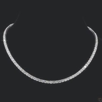 LNK990-RD1500 lab-grown diamond tennis chain, 14KT