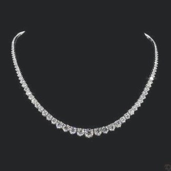 LNK991-RD1500 lab-grown diamond tennis chain, 14KT