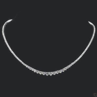 LNK991-RD700 lab-grown diamond tennis chain, 14KT