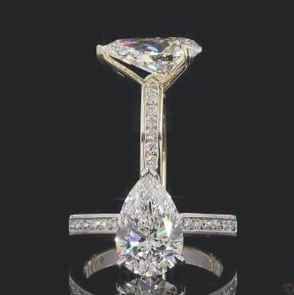 LRG966-PE300 lab-grown diamond ring, 14KT