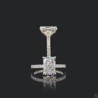 LRG970-RA300 lab-grown diamond ring, 14KT