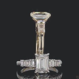 LRG976-EM200 lab-grown diamond ring, 14KT