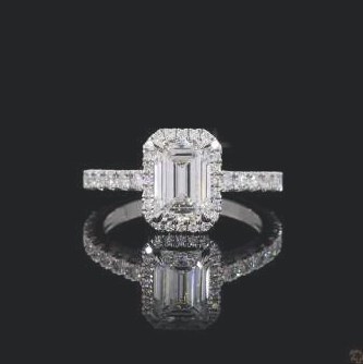 LRG978-EM200 lab-grown diamond ring, 14KT